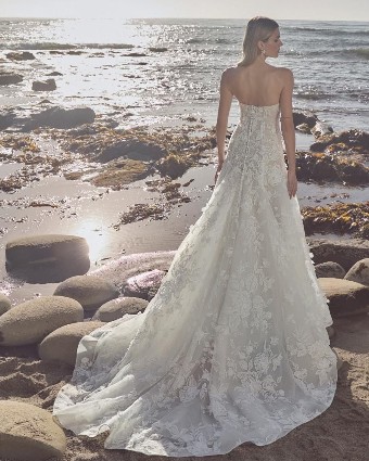 Calla Blanche Lavinia 3D Lace Drop-Waist A-Line Wedding Dress with Sweetheart Neckline #1 default thumbnail